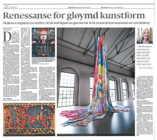 Presseklipp Tekstilkunst i Norge