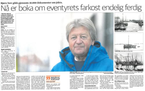 Presseklipp om boka Jekta. Eventyrets farkost i Avisa Nordland